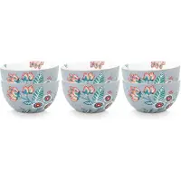 Pip studio Flower Festival Kommen - Ontbijtkom - Ronde schaaltjes - Servies set van 6 - 12cm