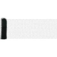 vidaXL zeshoekig gaasgek met palen 25 x 0,5 m PVC-Coated Staal Groen