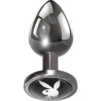 Playboy Tux - anaalplug - klein (zilver)