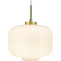 Dyberg Larsen Glazen hanglamp Arp, dimbaar, messing / goud, Woon-/ Eetkamer, Glas, Design, hanglamp