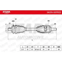 Stark SKDS-0211123 Aandrijfas