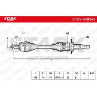 Stark SKDS-0211242 Aandrijfas