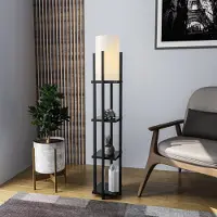 Opviq Vloerlamp Stehlampe 8111, zwart, Woon-/ Eetkamer, metaal, Modern, vloerlamp