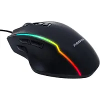 Xssive GMS02 Pro Gaming Muis met Rapid Fire Knop & Instelbare Knoppen - Bedraad - RGB Licht - Zwart