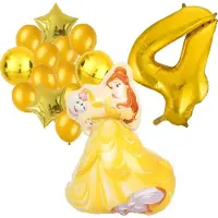 Amscan Belle ballonnen pakket - Belle en het Beest - 89x64cm - Folie Ballon - Prinses - Themafeest - 4 jaar - Verjaardag - Ballonnen - Versiering - Helium ballon