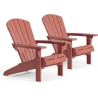 Keter Troy Adirondack Tuinstoel - 2 stuks - 81x93x96,5cm – Terracotta