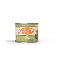 Pure -Kattennatvoer Rund & Lam – Natuurlijk Voer met 68% Vers Vlees – Graanvrij & Zonder Additieven – 6x195gr