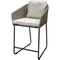 Yoi Tuinstoel Calera High Dining Bronze Wool White