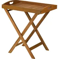 Ambiance Vouwtafel – Inklapbaar & Met Dienblad – 60 x 42 x 65 cm – Bruin