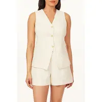 Scotch & Soda Sleeveless Woven Top White Cap Grey Maat: S | Gilets Outlet | Dames | Creme