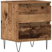 vidaXL Nachtkastje Oud Hout 40x35x50 cm Geengineerd Hout