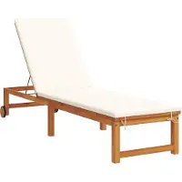 vidaXL Ligstoel Bruin 202 x 53 x 89 cm Massief Acacia Hout