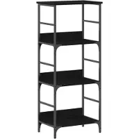 vidaXL Boekenplank 3-laags 50 x 33 x 117,5 cm Bewerkt hout Zwart Eiken
