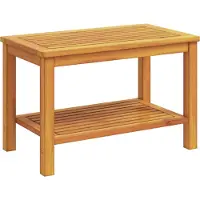 vidaXL Bijzettafel Olie Natuurlijk 70 x 40 x 45 cm Massief Acacia Hout