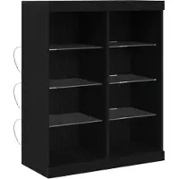 vidaXL LED Dressoir Zwart eiken 81 x 37 x 100 cm Bewerkt hout