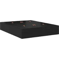 vidaXL Opbergbedframe met opslag Zwart Eiken 140 x 190 cm Bewerkt hout