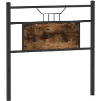 vidaXL Vervangend hoofdbord 80 cm bewerkt hout en staal gerookt eikenkleurig