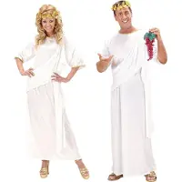 Finidi Romeinse toga wit unisex