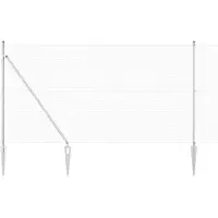 vidaXL Gelast hek met prikkeldraad, 10 x 1,5 meter, verzinkt staal