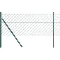 vidaXL gaashek met grondbevestiging 10 x 0,6 m PVC-Coated Staal Groen