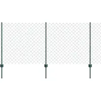 vidaXL gaashek met palen 25 x 1 m Gegalvaniseerd staal Groen Mesh