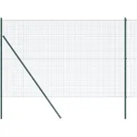 vidaXL gelast draadhek met grondbevestiging 25 x 1,5 m Groen Mesh