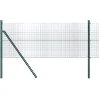 vidaXL gelast draadhek met grondbevestiging 100 x 0,5 m Groen Mesh