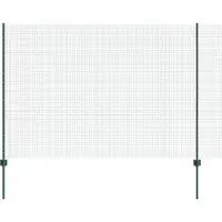 vidaXL gelast draadhek met palen 50 x 1,5 m PVC-Coated Staal Groen