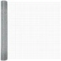 vidaXL gelast draadhek met palen 25 x 1,2 m Gegalvaniseerd staal Mesh