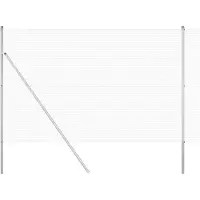 vidaXL gelast draadhek met grondbevestiging 50 x 1,6 m Zilverkleurig