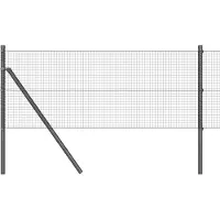 vidaXL Grond Fix Gelast Draadhek 100 x 0,6 m PVC-Coated Staal Grijs