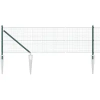 vidaXL gelast draadhek met grondpennen 10 x 0,8 m PVC-gecoate Staal