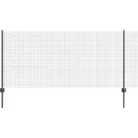 vidaXL Gelast hekwerk met palen, 10 x 1 meter, verzinkt staal