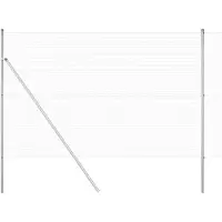 vidaXL gelast draadhek met grondbevestiging 10 x 1,5 m Zilverkleurig