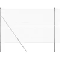 vidaXL gelast draadhek met grondbevestiging 25 x 1,6 m Zilverkleurig