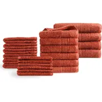 PHLOX Handdoeken 22 delig set supreme oeko-tex made in green 600 g/m2 zacht