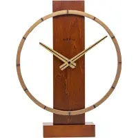 Nextime Tafelklok Carl Table 34x27cm Hout Bruin