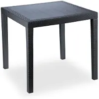 AC-DÉCO Koopman Tuintafel King Antraciet Rechthoekig Polypropyleen