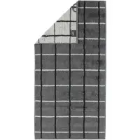 Cawö Handdoek Noblesse Square Karo Anthracite (Set van 3)