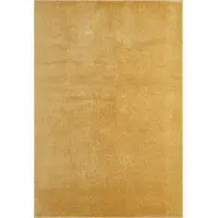 The Carpet RELAX – Extra Zacht & Wasbaar Vloerkleed tot 30°C met Antislip Onderzijde – Fluweelachtige Structuur – Voor Slaapkamer of Woonkamer – Goud, 60 x 110 cm