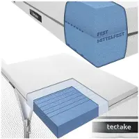 TecTake Matras Sky - 140 x 200 cm - 18 cm dik - Twijfelaar - Tweepersoons Matras van Comfortschuim - Koudschuim met 2 hardheidsgraden - H2 en H3 - Inclusief Wasbare Hoes van Ademend 3D-meshweefsel