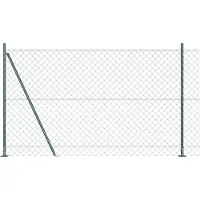 vidaXL gaashek met betonnen voetstuk 25 x 1,6 m PVC-Coated Staal Groen