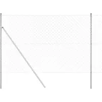 vidaXL gaashek met grondbevestiging 10 x 1,6 m Gegalvaniseerd staal