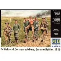 Master Box Modelbouwpakket Militaire voertuigen - MB35158 British - German Soldiers, Somme Battle, 1916 Plastic - 1:35 - Modelbouw