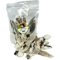 Petsnack konijnenoren met vacht 200 gr - Hondensnacks