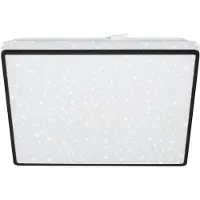 Briloner - LED Plafonniére - plafondlamp met sterrenhemel - met ster decor - neutraal wit licht - zwart - 27x27x4.5 cm