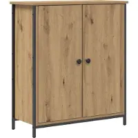 vidaXL Dressoir Artisan Eiken 70 x 30 x 80 cm Bewerkt hout