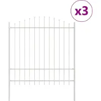 vidaXL Tuinhek WOERDEN 3 pcs 170 x 215 cm Gepoedercoat staal Wit
