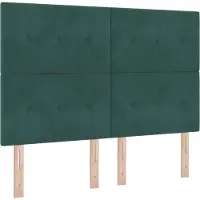vidaXL Hoofdbord Donkergroen 144 cm Fluweel