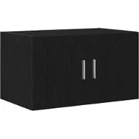 vidaXL Wandkast, zwart, eikenlook, 70 x 42,5 x 40 cm